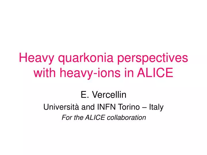 heavy quarkonia perspectives with heavy ions in alice