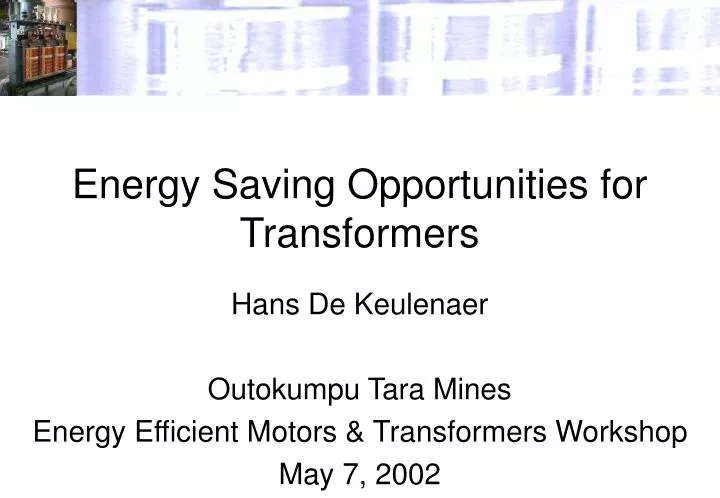 energy saving opportunities for transformers