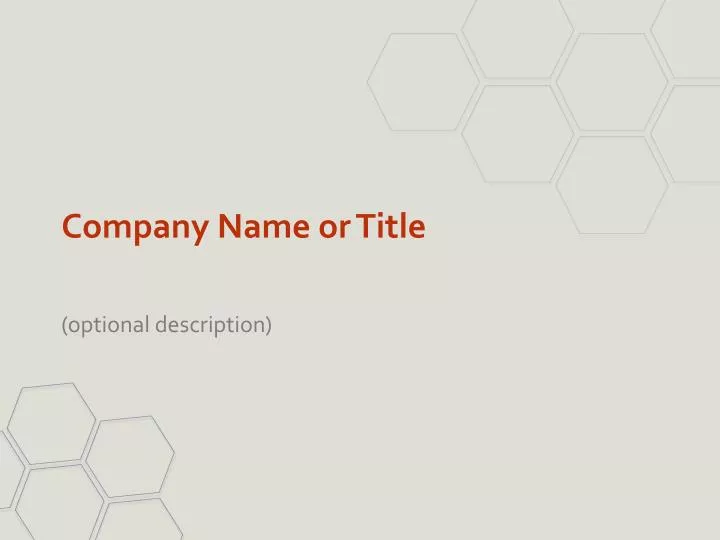 company name or title