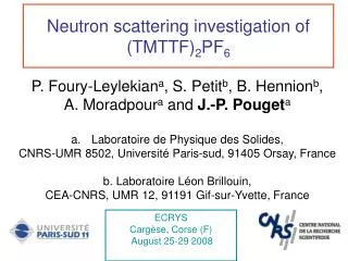 Neutron scattering investigation of (TMTTF) 2 PF 6