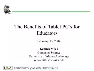 The Benefits of Tablet PC’s for Educators