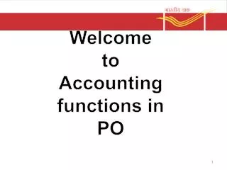 Welcome to Accounting functions in PO