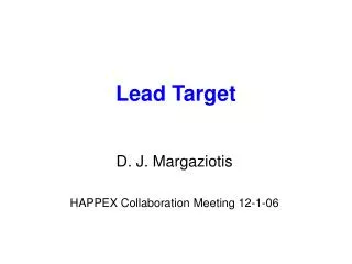 Lead Target