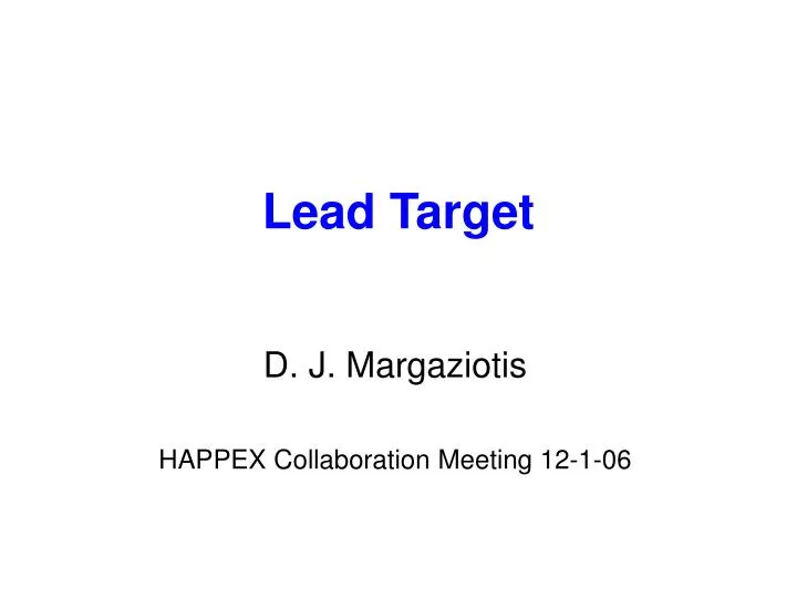 lead target