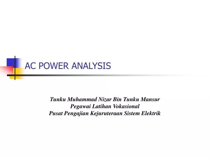 ac power analysis