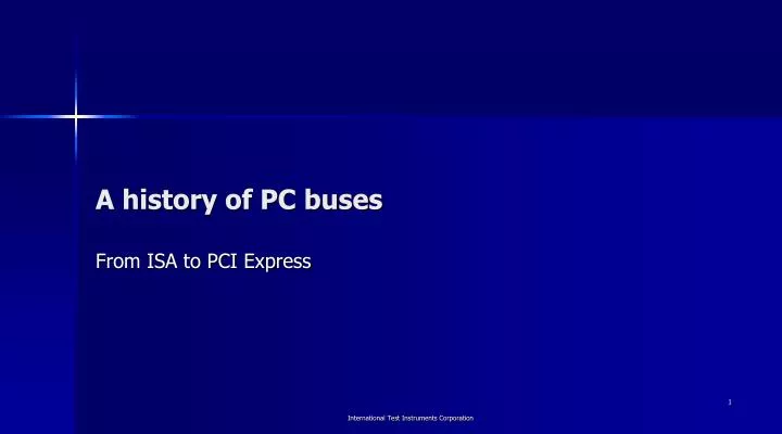 a history of pc buses