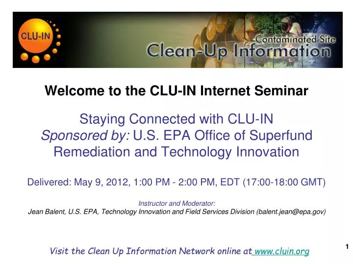 welcome to the clu in internet seminar