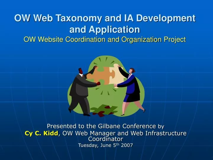 ow web taxonomy and ia development and application ow website coordination and organization project