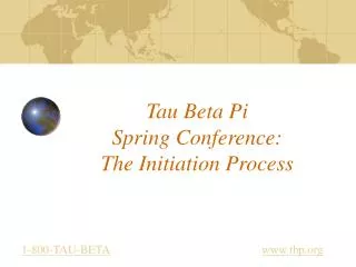 Tau Beta Pi Spring Conference: The Initiation Process