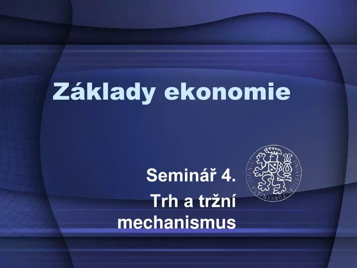 z klady ekonomie