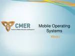 Mobile Operating Systems - slide 1