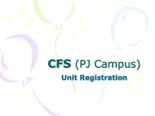 CFS (PJ Campus)