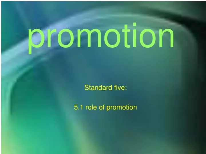 promotion