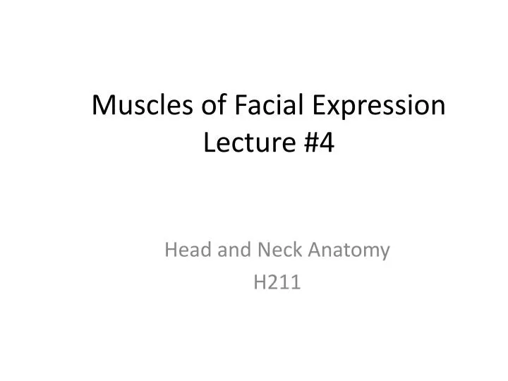 muscles of facial expression lecture 4