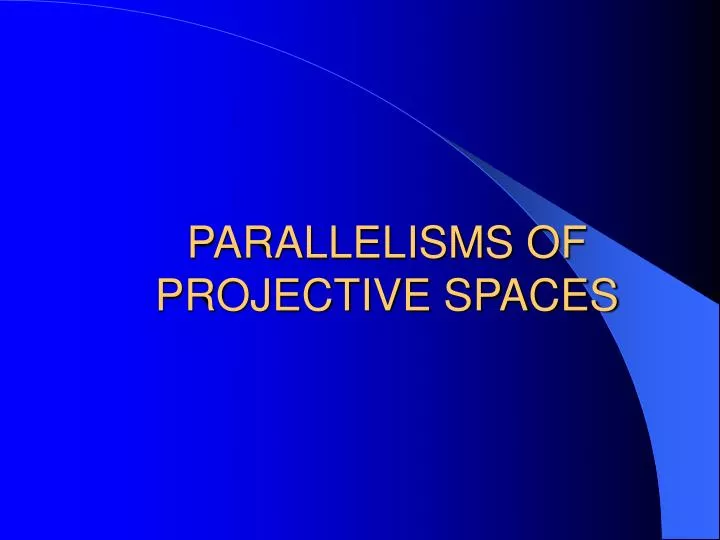 parallelisms of projective spaces