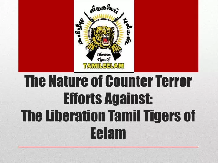 the nature of counter terror efforts against the liberation tamil tigers of eelam