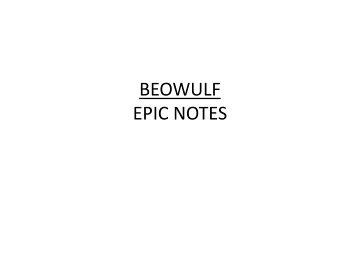 beowulf epic notes