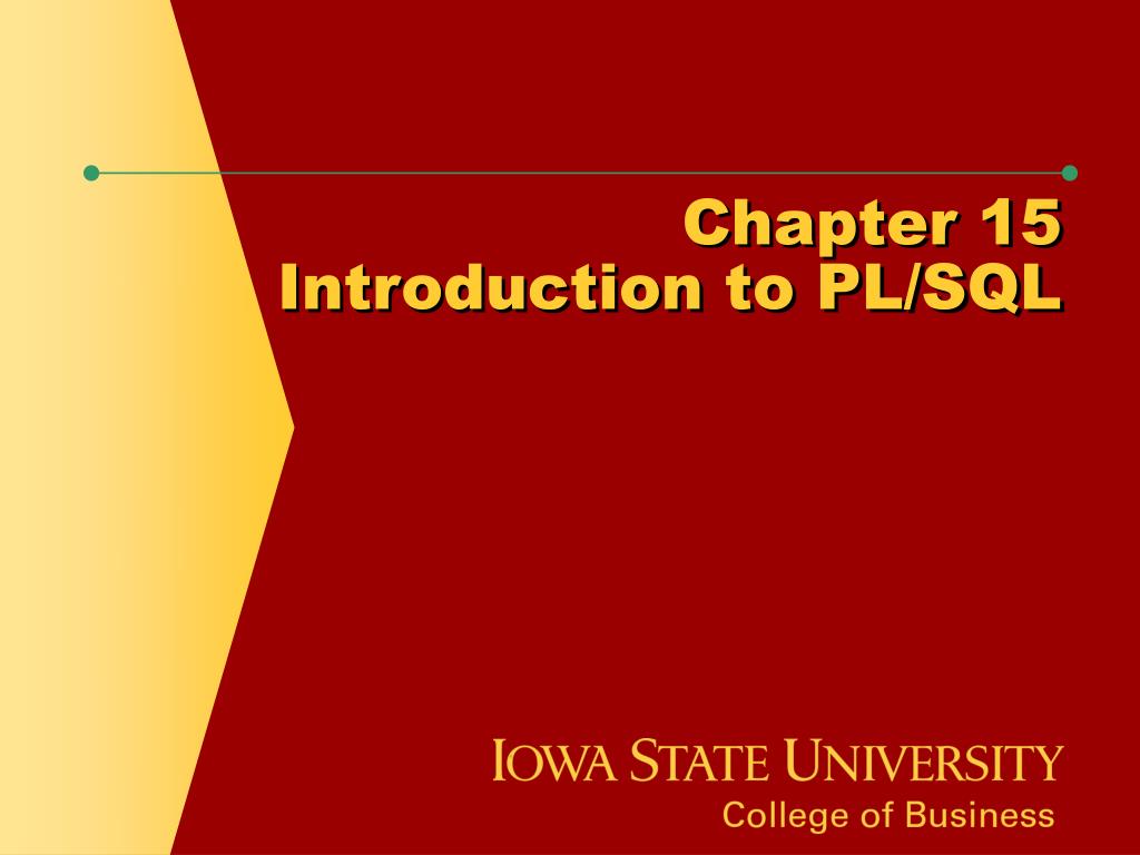 PPT - Chapter 15 Introduction to PL/SQL PowerPoint Presentation, free ...