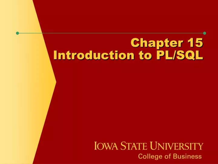chapter 15 introduction to pl sql