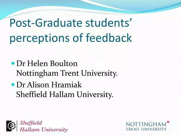 post graduate students perceptions of feedback