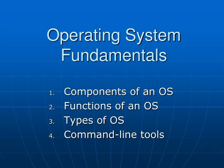 operating system fundamentals