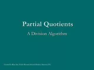 partial quotients