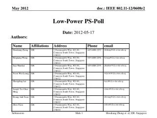 Low-Power PS-Poll