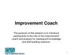 Improvement Coach - slide 1