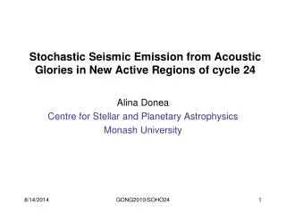 Stochastic Seismic Emission from Acoustic Glories in New Active Regions of cycle 24