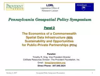 Pennsylvania Geospatial Policy Symposium