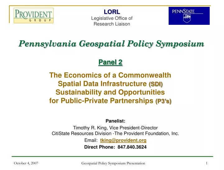 pennsylvania geospatial policy symposium