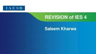 REVISION of IES 4