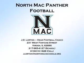 North Mac Panther Football