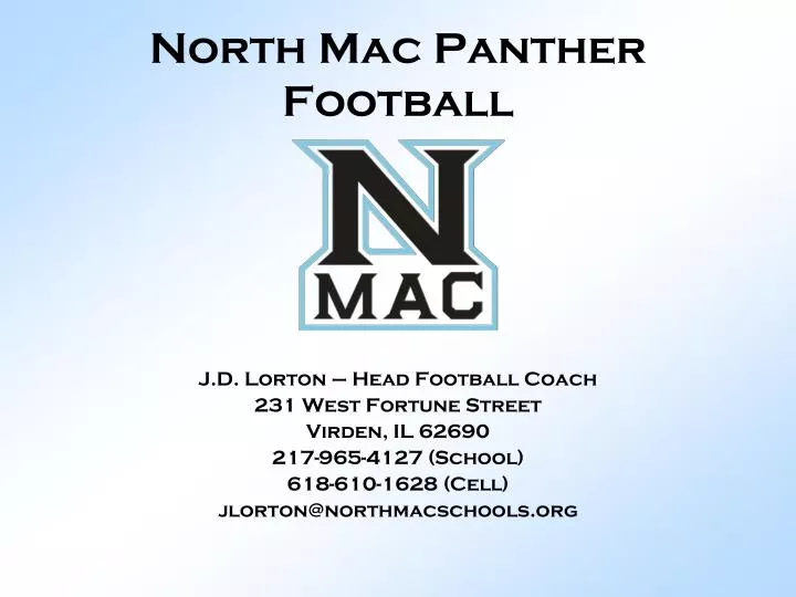 north mac panther football