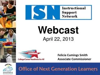 Webcast April 22, 2013