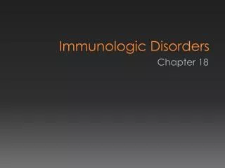 Immunologic Disorders