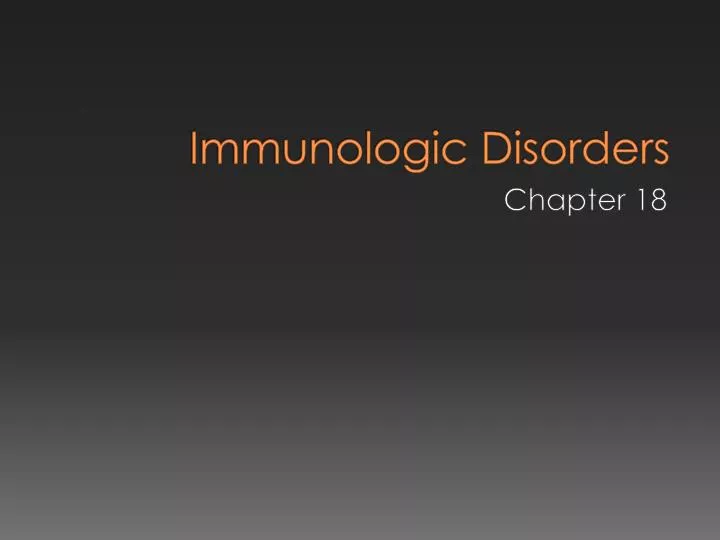 immunologic disorders