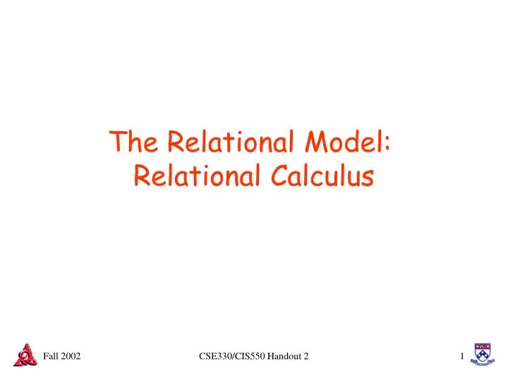 the relational model relational calculus