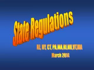 State Regulations