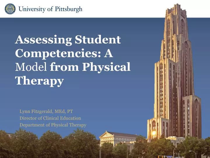 assessing student competencies a model from physical therapy