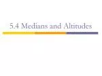 5.4 Medians and Altitudes - slide 1