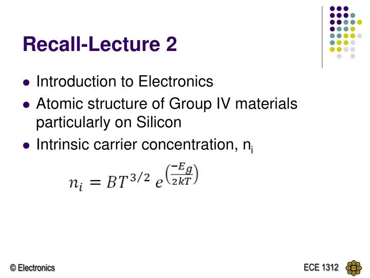 recall lecture 2