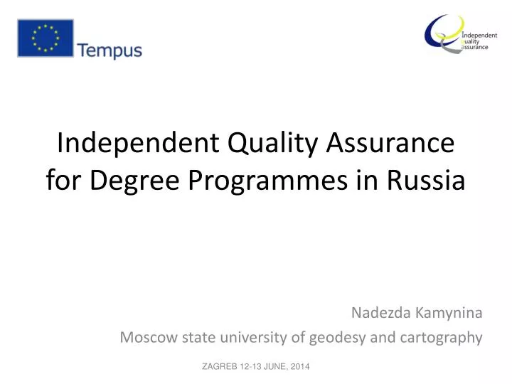 independent quality assurance for degree programmes in russia