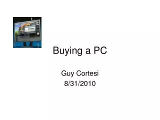 Buying a PC