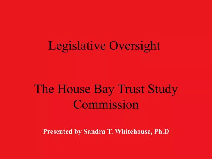 legislative oversight