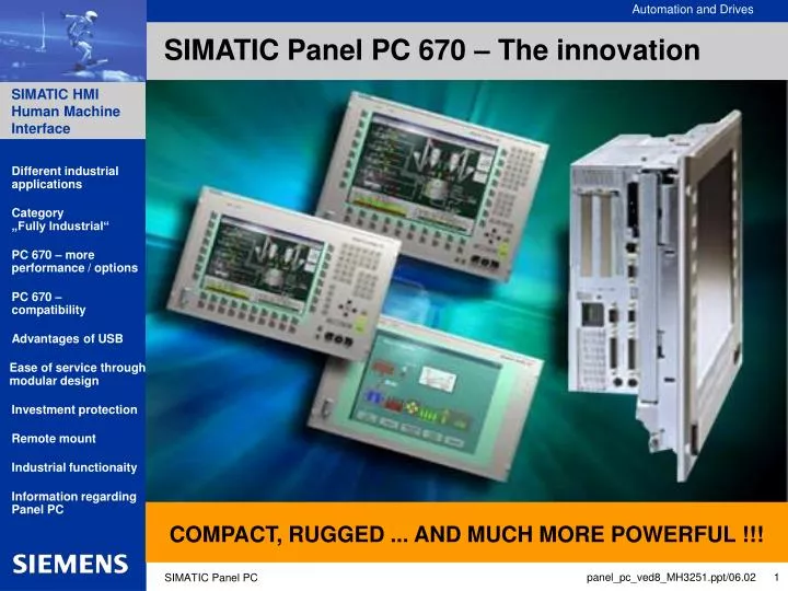 simatic panel pc 670 the innovation