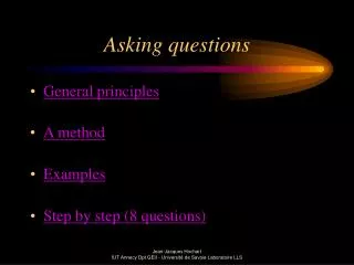 asking questions