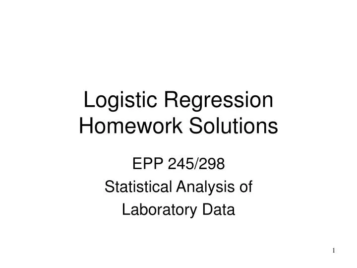 logistic regression homework