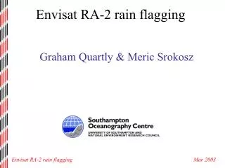 Envisat RA-2 rain flagging