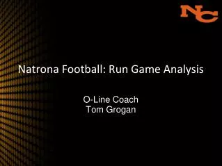 Natrona Football: Run Game Analysis